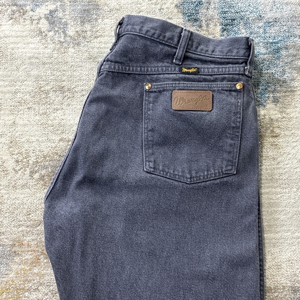 Vintage Wrangler Men's 38x32 Jeans Stone Gray Denim 80s 90s Western